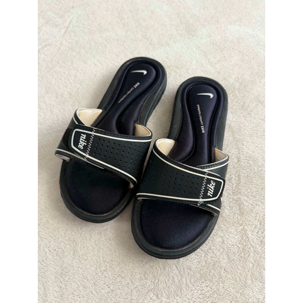 Nike Womens 7 Black Slide Sandals Comfort Footbed Adjustable 360883-011